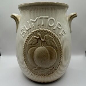 Vintage Rumtopf Crock Canister Grape Vine Rare Cream Color West Germany Rum Pot